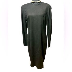 Sara Campbell Long Sleeve 100% Wool Dress. size 12